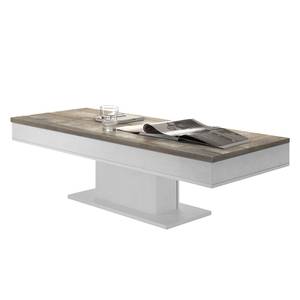 Table basse Mells Marron - Blanc - Bois manufacturé - 120 x 40 x 60 cm