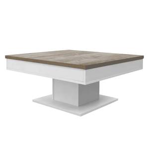 Salontafel Mells Bruin - Wit - Plaatmateriaal - 80 x 40 x 80 cm