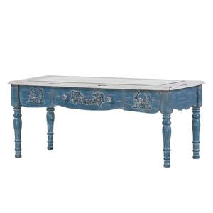 Tavolino Mirados Parzialmente in legno massello di abete - Blu vintage