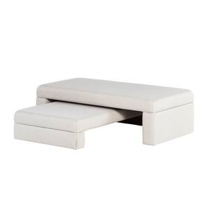 Couchtisch Montese II Webstoff - Hellgrau