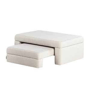 Couchtisch Montese III Webstoff - Hellgrau