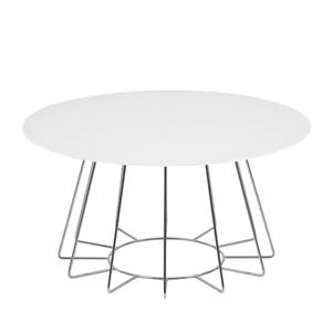 Tavolino da salotto Motegi Vetro / Metallo - Bianco / Cromo