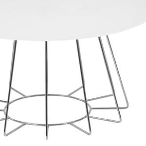 Tavolino da salotto Motegi Vetro / Metallo - Bianco / Cromo
