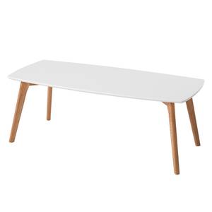 Tavolino Obory Rovere parzialmente massello - bianco/rovere