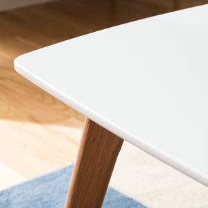 Tavolino Obory Rovere parzialmente massello - bianco/rovere
