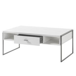 Table basse Pryor Imitation pin blanc / Argenté