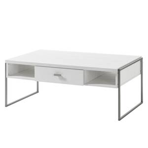 Table basse Pryor Imitation pin blanc / Argenté