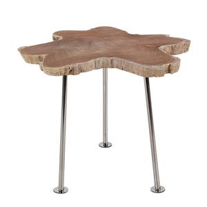 Table basse Ranch Bois de teck massif - Naturel - 75 x 75 cm