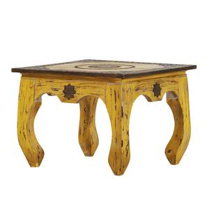 Table basse Rangun Manguier massif - Jaune