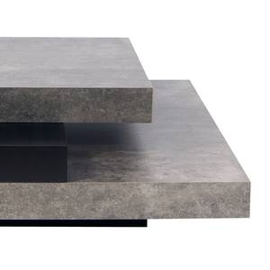 Table basse Slate Square Gris béton / Noir