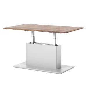 Table basse Solano Noix / Blanc - Réglable en hauteur