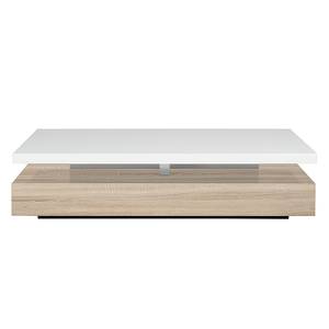 Table basse Sono Blanc brillant - Chêne de Sonoma