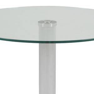 Table basse Sortellino (réglable) Acier poli - Diamètre : 60 cm