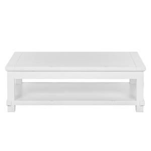 Table basse South Hampton Acacia partiellement massif - Blanc