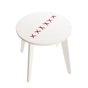 Table basse Stitched Blanc / Rouge