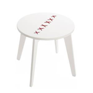 Salontafel Stitched wit/rood