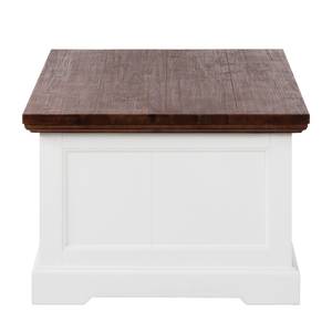 Table basse Gomera Acacia partiellement massif - Blanc / Marron