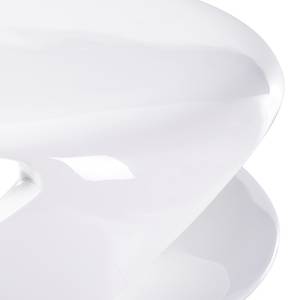 Table basse Taskan Fibre de verre - Blanc brillant