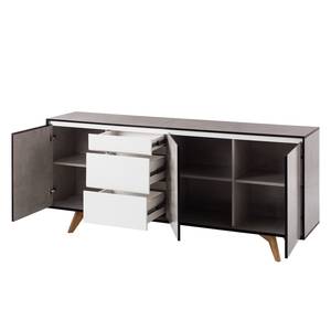 Credenza Karay Decorazione cemento/Bianco