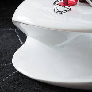 Table basse Taskan Fibre de verre - Blanc brillant