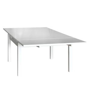 Table basse Thore(avec rallonge)- Blanc Blanc - Bois manufacturé - 75 x 47 x 75 cm