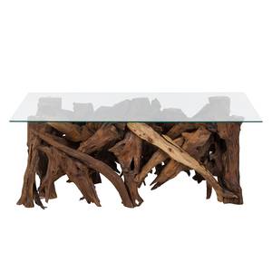 Couchtisch Trebas Teak massiv / Glas