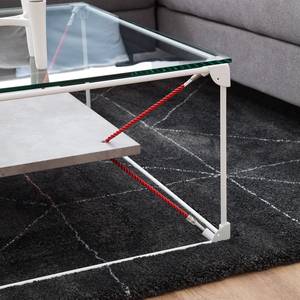 Tavolino da salotto effetto cemento / bianco