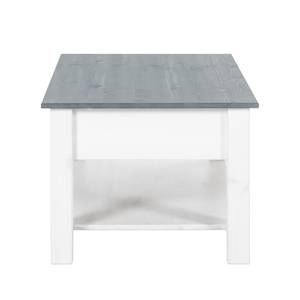 Tavolino da salotto Valmer II Legno massello di pino Grigio - Bianco / Grigio