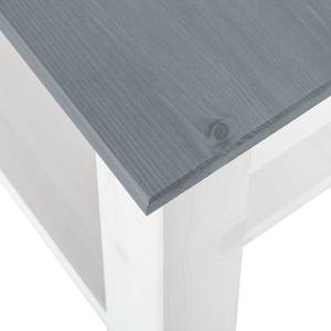 Tavolino da salotto Valmer II Legno massello di pino Grigio - Bianco / Grigio