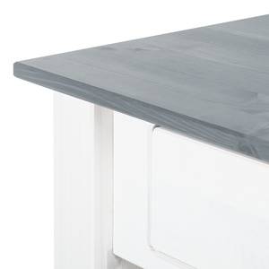 Table basse Valmer II Pin massif Gris - Blanc / Gris