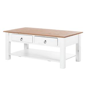 Table basse Valmer II Pin massif Couleur miel - Blanc / Pin