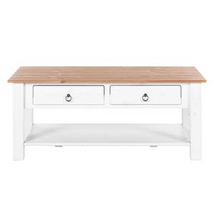 Tavolino da salotto Valmer II Legno massello di pino Color miele - Pino / Bianco