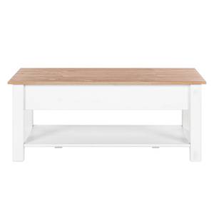 Tavolino da salotto Valmer II Legno massello di pino Color miele - Pino / Bianco