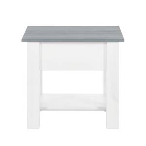 Tavolino da salotto Valmer I Legno di pino massello Grigio - grigio / bianco