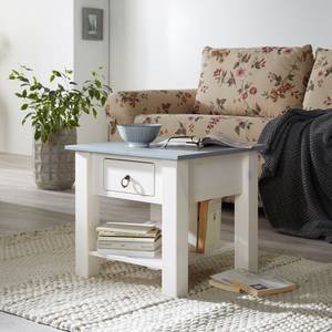 Table d'appoint Valmer I Pin massif Gris - Blanc / Gris