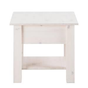 Tavolino da salotto Valmer I Legno massello di pino Bianco - Bianco