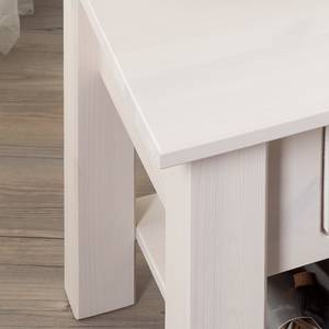 Tavolino da salotto Valmer I Legno massello di pino Bianco - Bianco