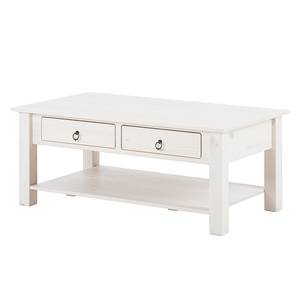 Table basse Valmer II Pin massif Blanc - Pin blanc