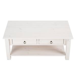 Table basse Valmer II Pin massif - Blanc - Pin blanc