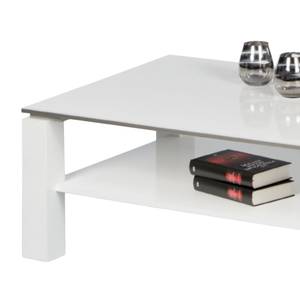 Table basse Vidora Blanc brillant / Blanc - 110 x 70 cm