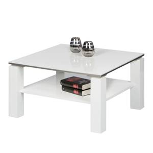 Table basse Vidora Blanc brillant / Blanc - 75 x 75 cm