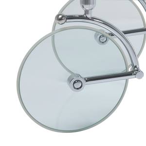 Salontafel Wheels glas, afwerking: chroomkleurig