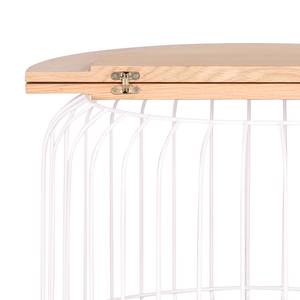 Tavolino da salotto Wire Impiallacciato con vero legno di quercia/Metallo - Quercia chiara/Nero