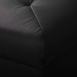 Canapé d'angle Straid I Cuir véritable / Imitation cuir - Noir - Méridienne longue à gauche (vue de face)