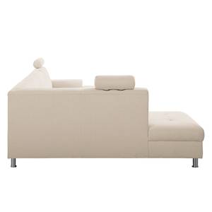 Wohnlandschaft Straid Beige - Longchair davorstehend rechts / Ottomane links