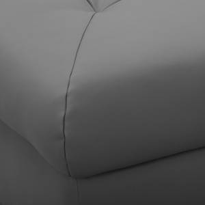 Canapé panoramique Straid Imitation cuir - Gris - Méridienne courte à droite / longue à gauche (vue de face)