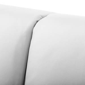 Canapé panoramique Straid Imitation cuir - Blanc - Méridienne courte à gauche / longue à droite (vue de face)