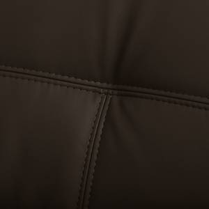 Canapé panoramique Straid Imitation cuir - Expresso - Méridienne courte à gauche / longue à droite (vue de face)