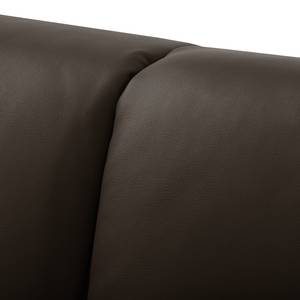 Canapé panoramique Straid Imitation cuir - Expresso - Méridienne courte à droite / longue à gauche (vue de face)