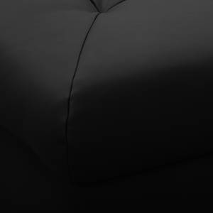 Canapé panoramique Straid Imitation cuir - Noir - Méridienne courte à droite / longue à gauche (vue de face)